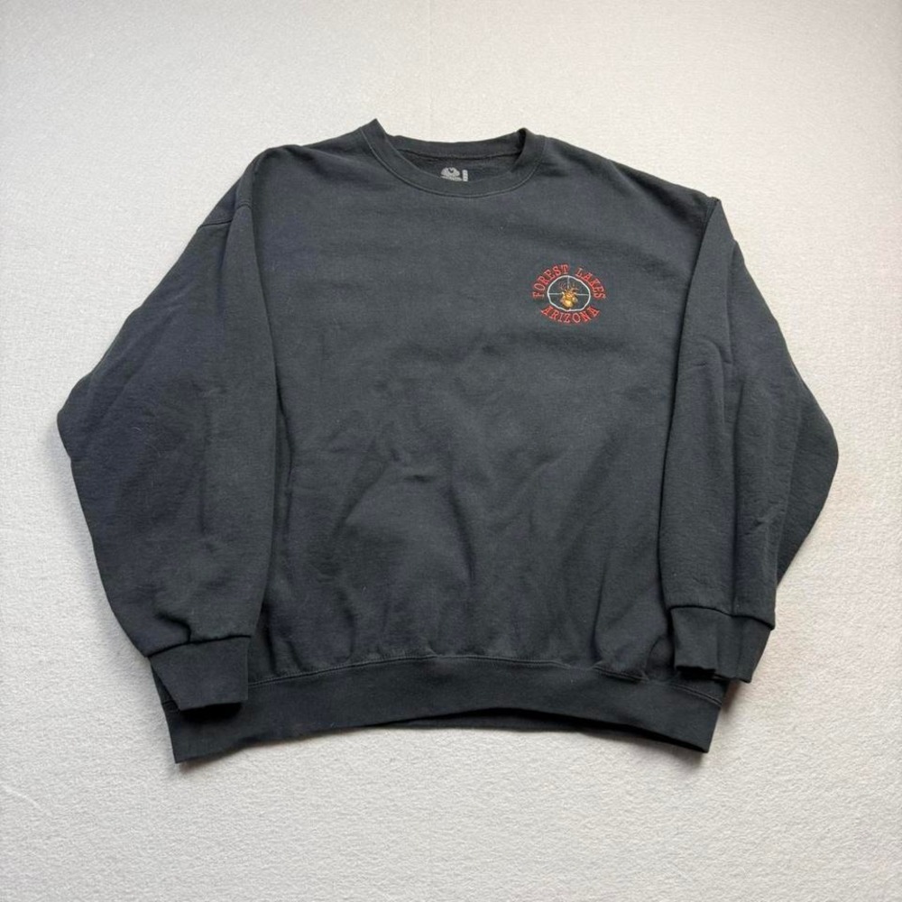 Vintage Forest Lakes Arizona Crewneck Sweatshirt Black Fruit of the Loom XXL